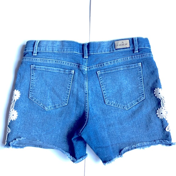 JORDACHE Jean Shorts Lace Detail Blue Sz 18 Girl’s - Picture 2 of 15